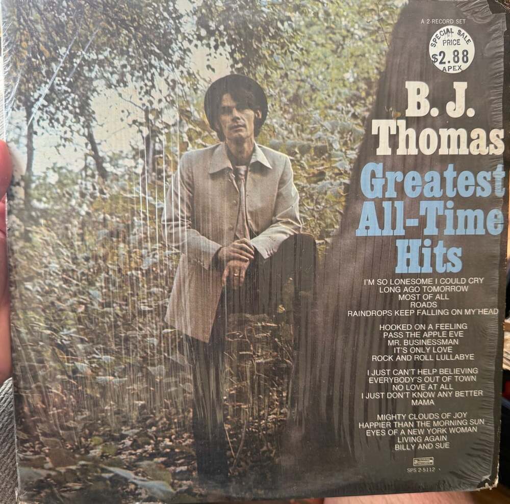 VG+/VG+: B.J. Thomas Greatest All-Time Hits Vinyl LP Record